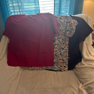 Set of 3 Scrub Tops
